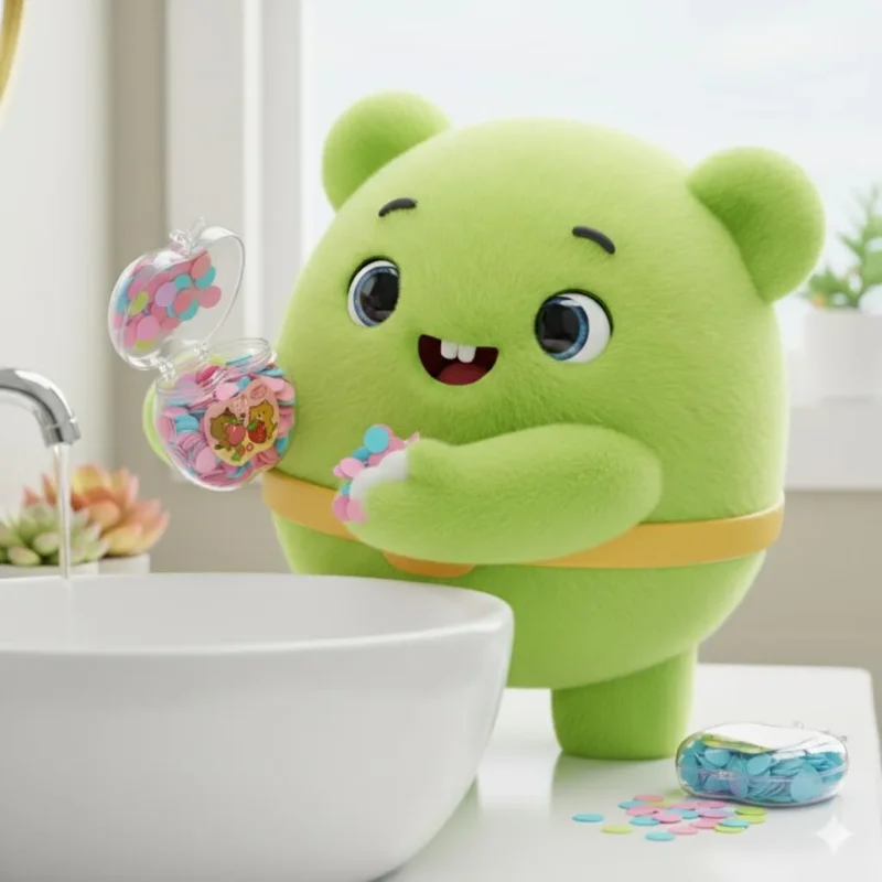 Happy Bubu Kids Apple Case Paper Soap Strips | 100 Biodegradable Sheets | Fruity Scented Portable Hand Wash for School, Travel & Outdoors | Safe for Children, Toddlers & Sensitive Skin